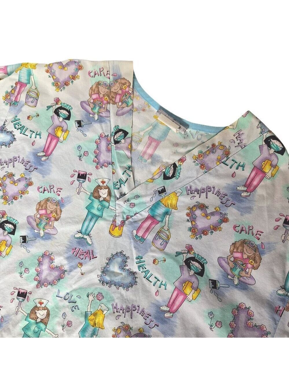 White Swan Fundamentals Scrub Top Womens Medium
